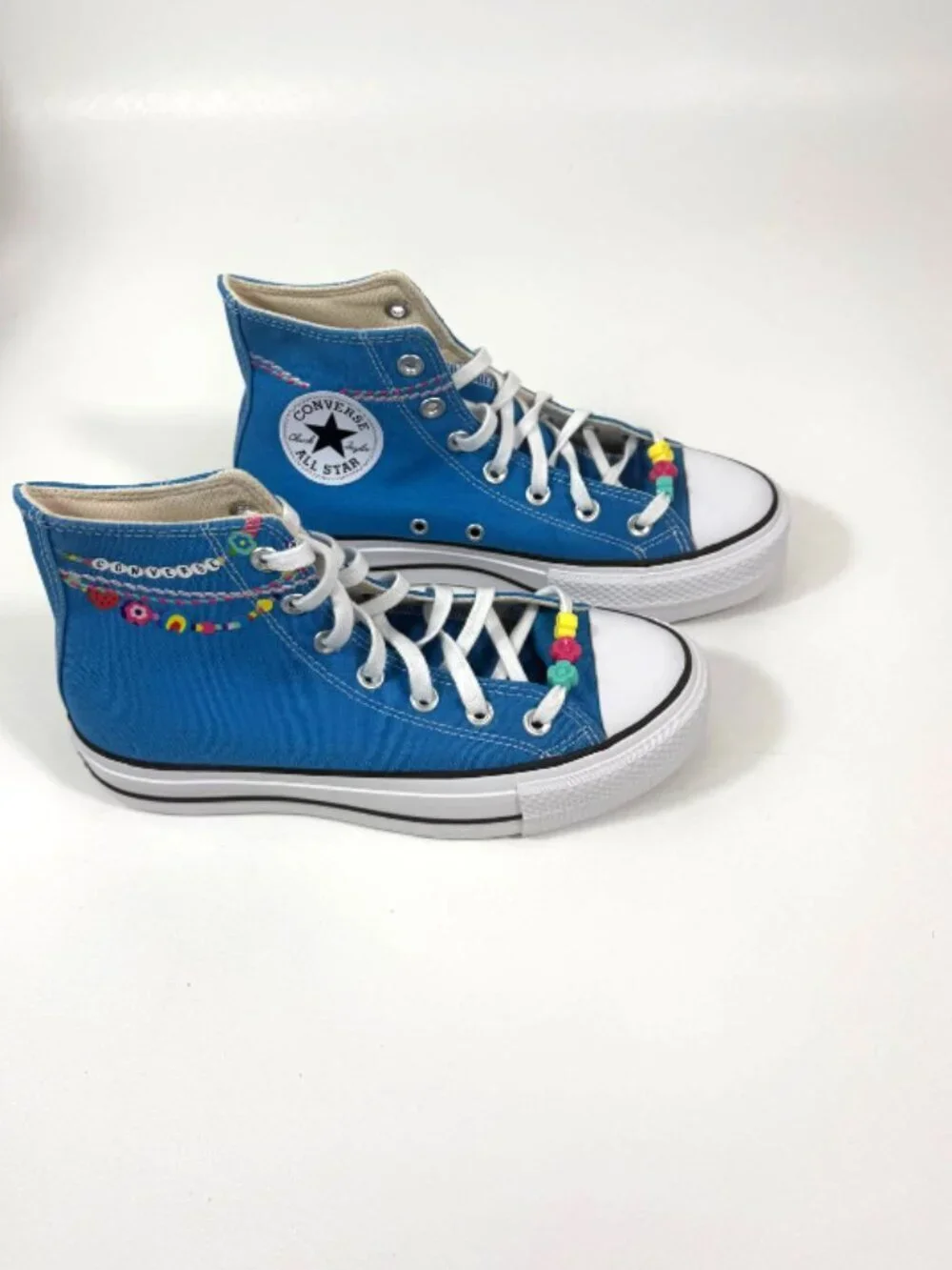 Converse CTAS Hi Lift Embroidered Bracelet Women's Platform Sneakers Sz 7